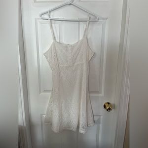 Magazine White Lace Mini Dress​​